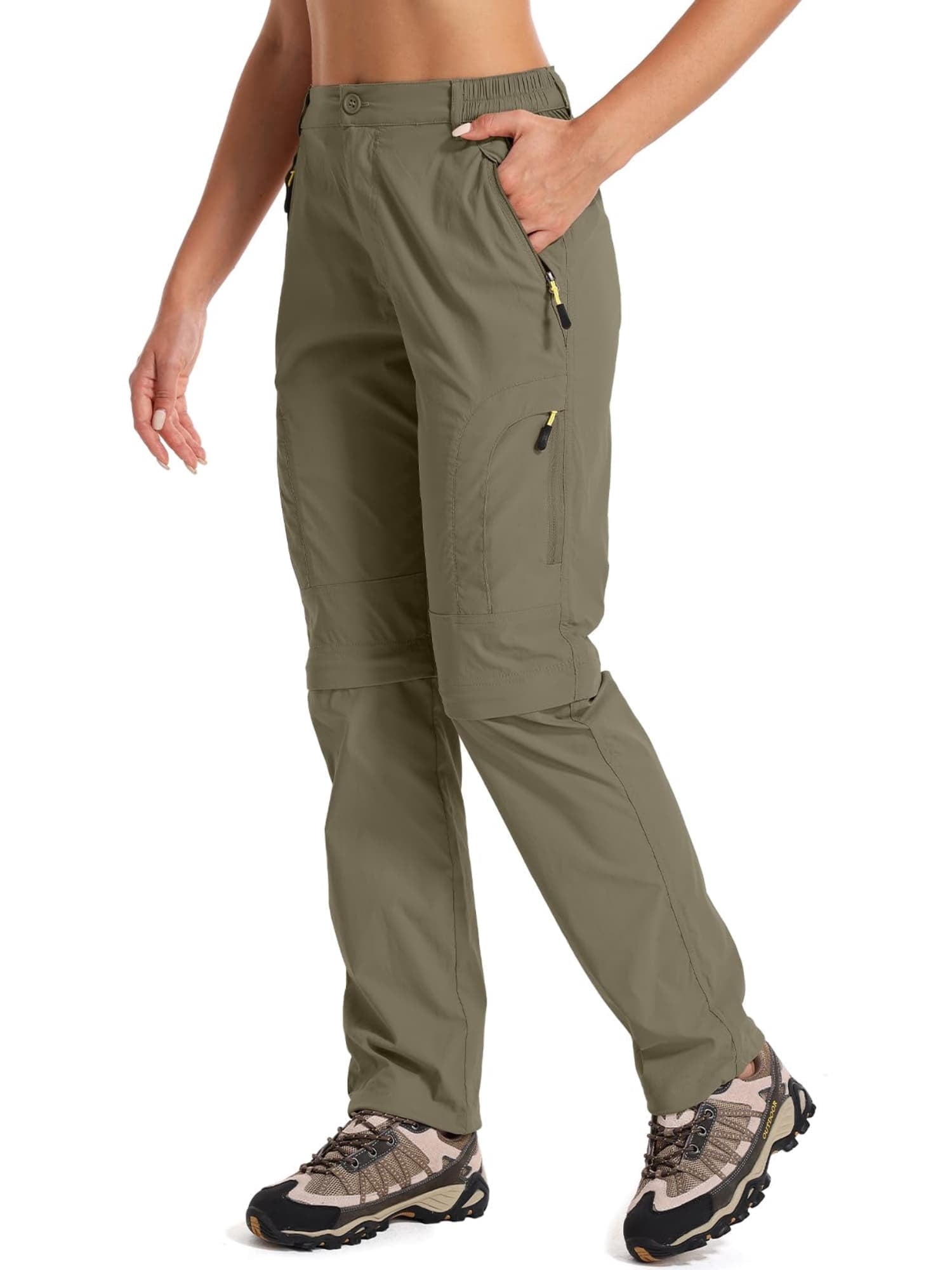 liyiyiyia Pants for Women Cargo Pants Convertible to Shorts Hiking Work Outdoor Quick Dry Trousers Pants